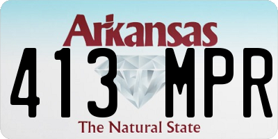 AR license plate 413MPR