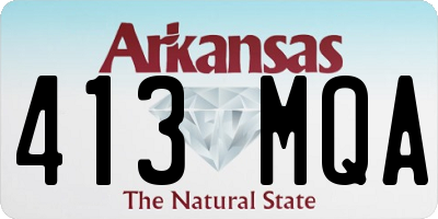 AR license plate 413MQA