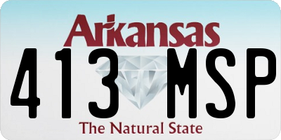 AR license plate 413MSP