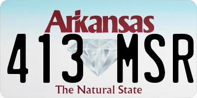 AR license plate 413MSR