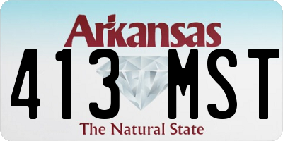 AR license plate 413MST