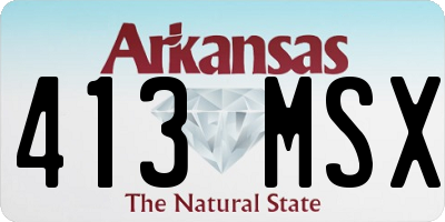 AR license plate 413MSX