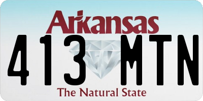 AR license plate 413MTN