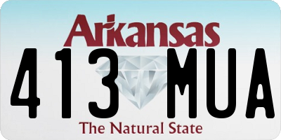AR license plate 413MUA