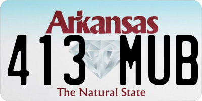 AR license plate 413MUB