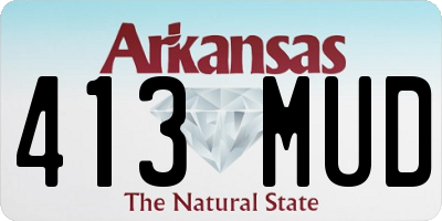 AR license plate 413MUD