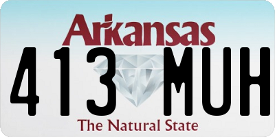 AR license plate 413MUH