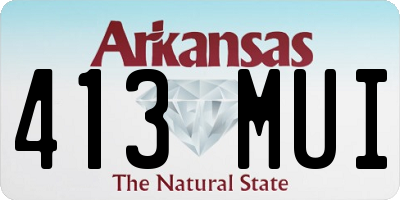 AR license plate 413MUI