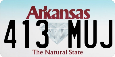 AR license plate 413MUJ