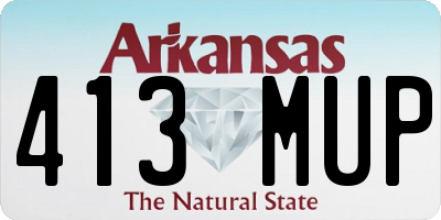 AR license plate 413MUP
