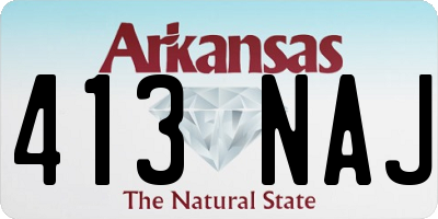 AR license plate 413NAJ