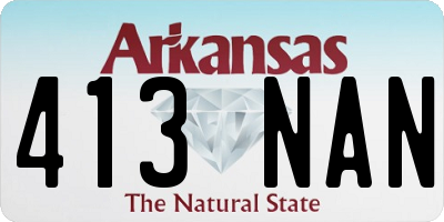 AR license plate 413NAN