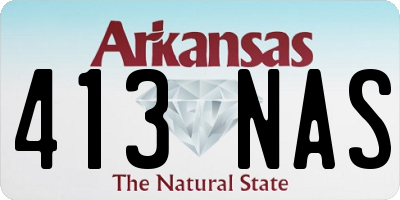 AR license plate 413NAS