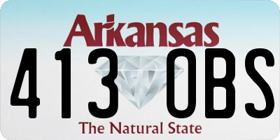 AR license plate 413OBS