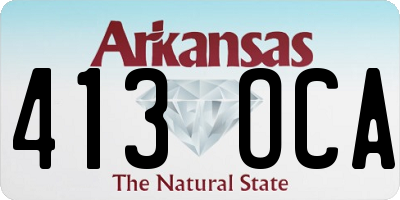 AR license plate 413OCA