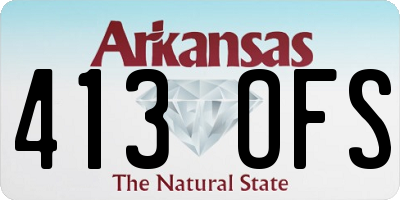 AR license plate 413OFS