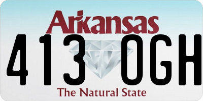 AR license plate 413OGH