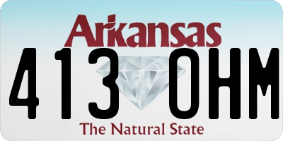AR license plate 413OHM