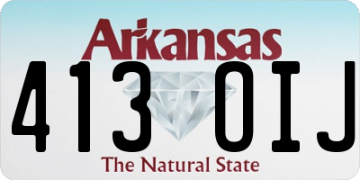 AR license plate 413OIJ