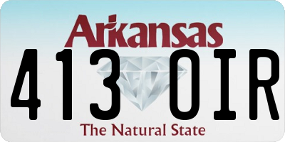 AR license plate 413OIR