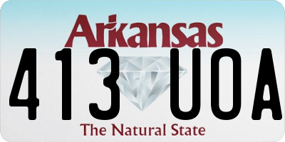 AR license plate 413UOA