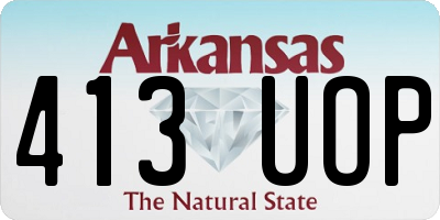 AR license plate 413UOP