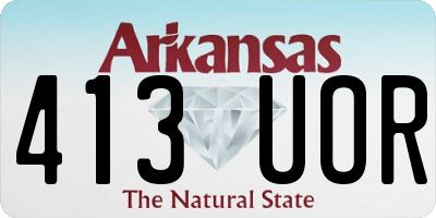 AR license plate 413UOR