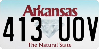 AR license plate 413UOV