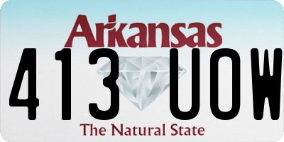 AR license plate 413UOW