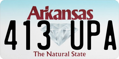 AR license plate 413UPA