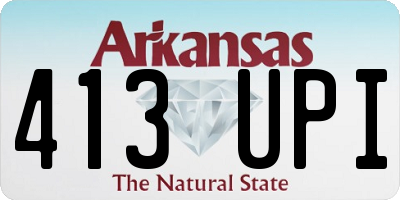 AR license plate 413UPI