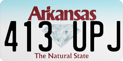 AR license plate 413UPJ