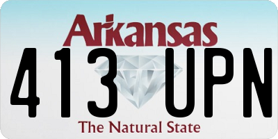 AR license plate 413UPN