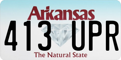 AR license plate 413UPR
