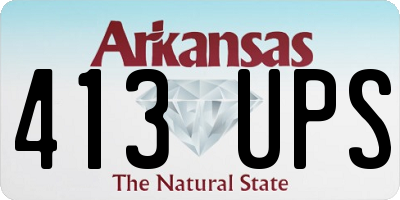 AR license plate 413UPS