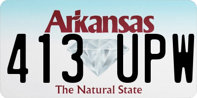 AR license plate 413UPW