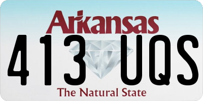 AR license plate 413UQS