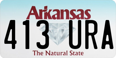 AR license plate 413URA
