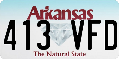 AR license plate 413VFD