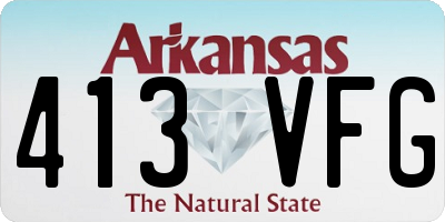 AR license plate 413VFG