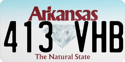 AR license plate 413VHB