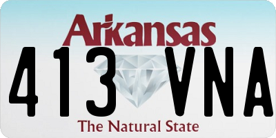 AR license plate 413VNA