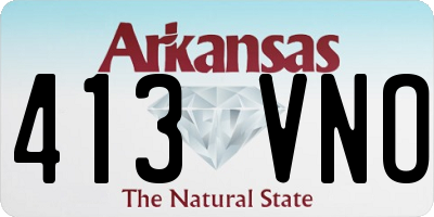 AR license plate 413VNO