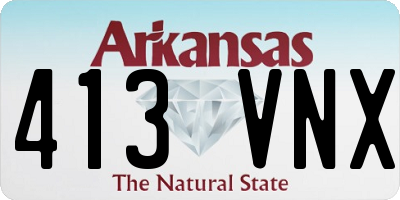 AR license plate 413VNX