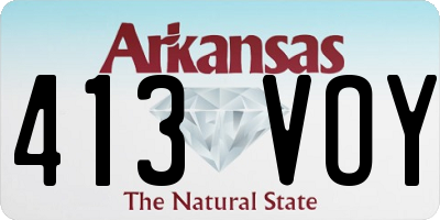AR license plate 413VOY