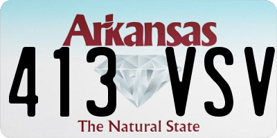 AR license plate 413VSV