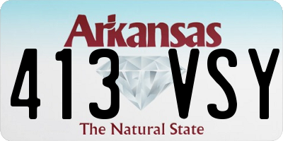 AR license plate 413VSY