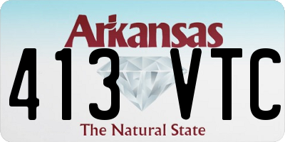 AR license plate 413VTC