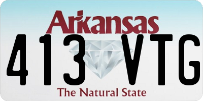 AR license plate 413VTG