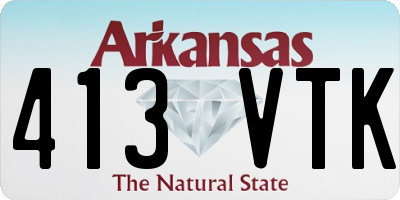 AR license plate 413VTK